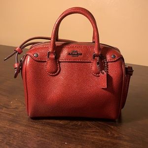 Coach Mini Rowen Satchel in Red